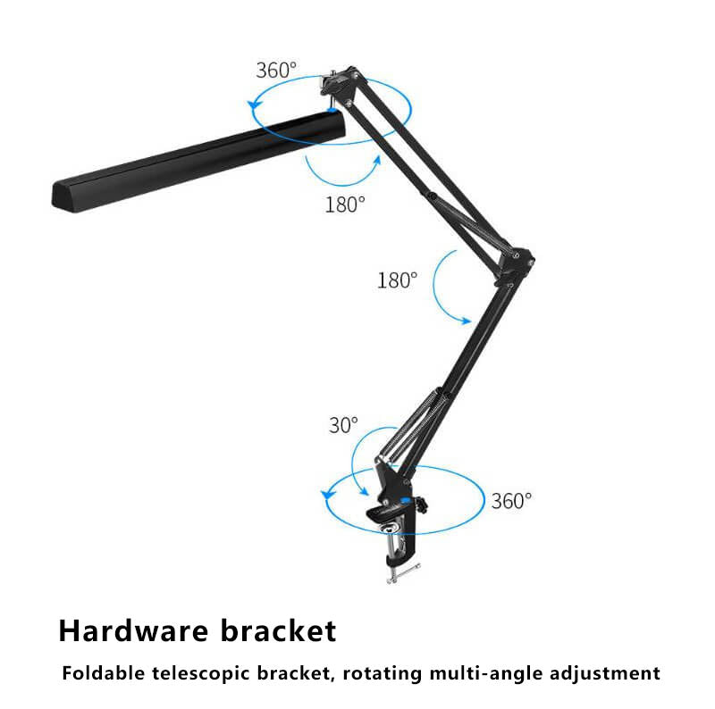 Norvo | LED Foldbar Lang Arm Klips Øyevern USB Leselampe