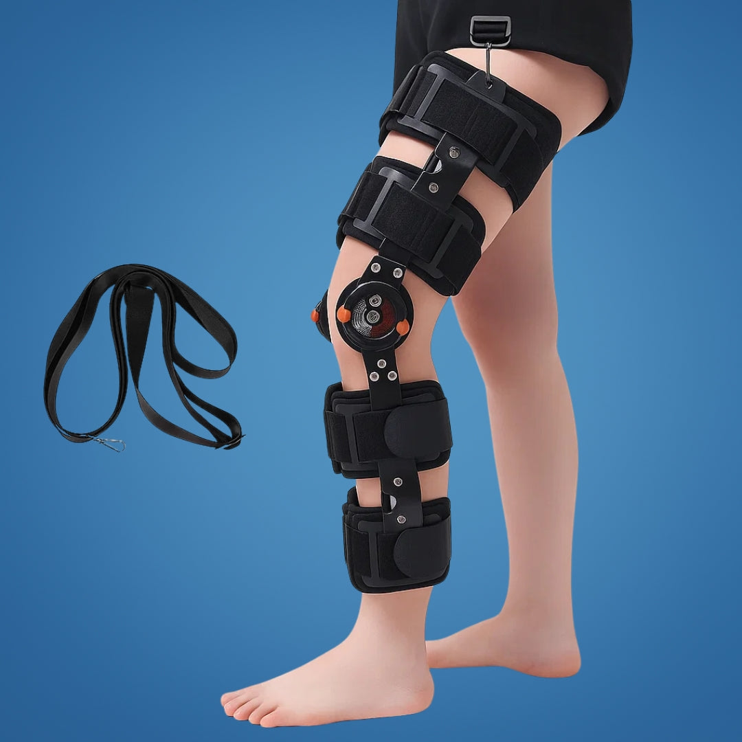 Justerbar benstabilisator – Polstret mykt stoff – Smertelindring, rehabilitering og hverdagsbevegelse Norvo