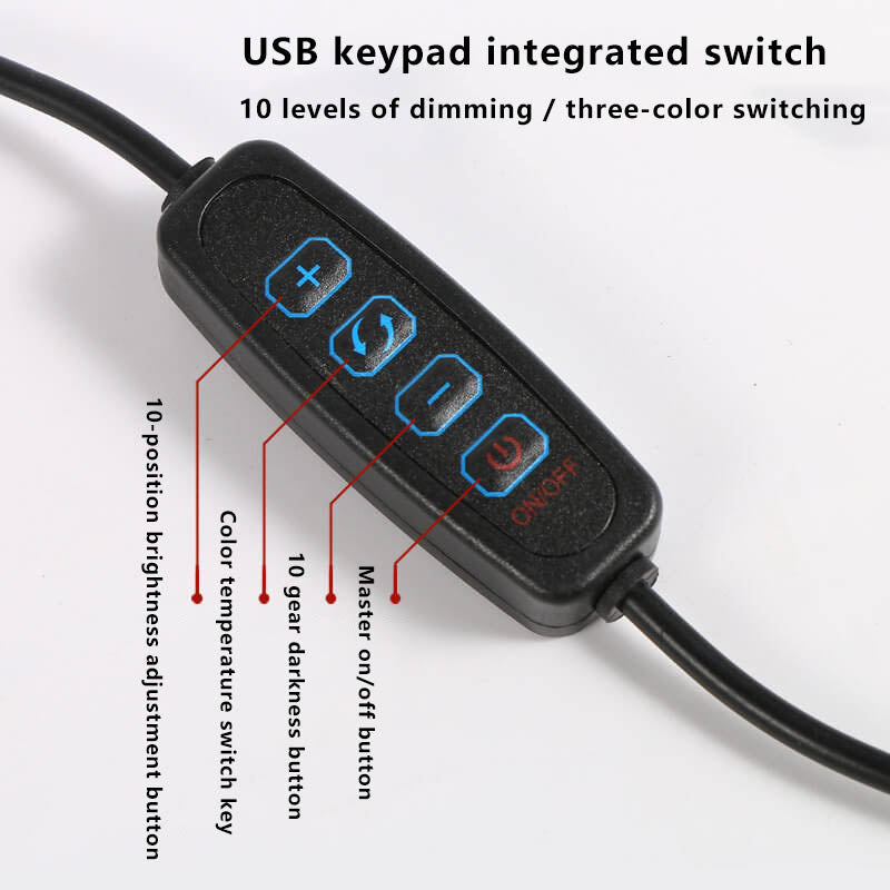 Norvo | LED Foldbar Lang Arm Klips Øyevern USB Leselampe