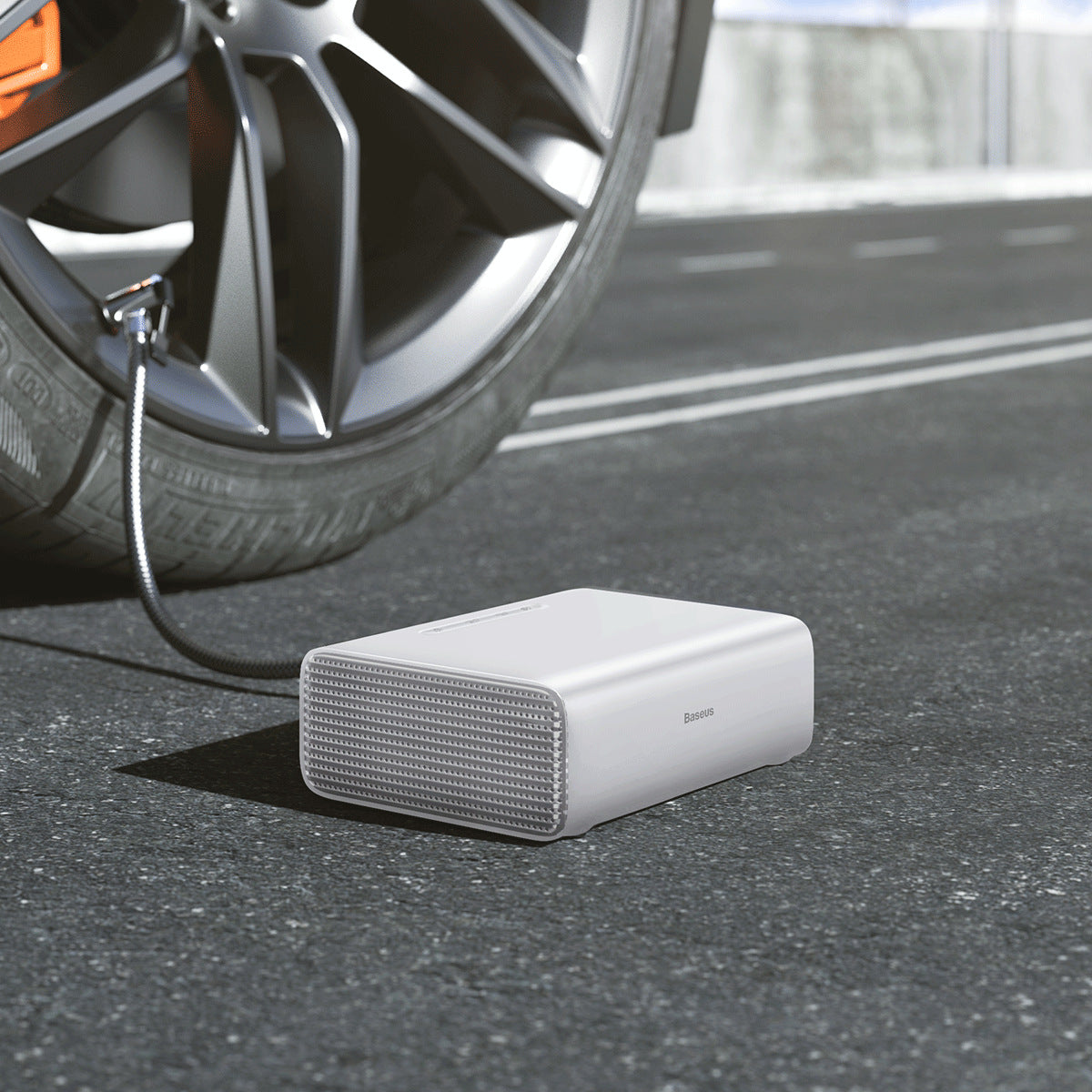 Norvo | Bærbar Automatisk Intelligent Elektrisk Dekkpumpe Med Dekktrykkmåler & LED Nødlys, For SUV-er & Biler