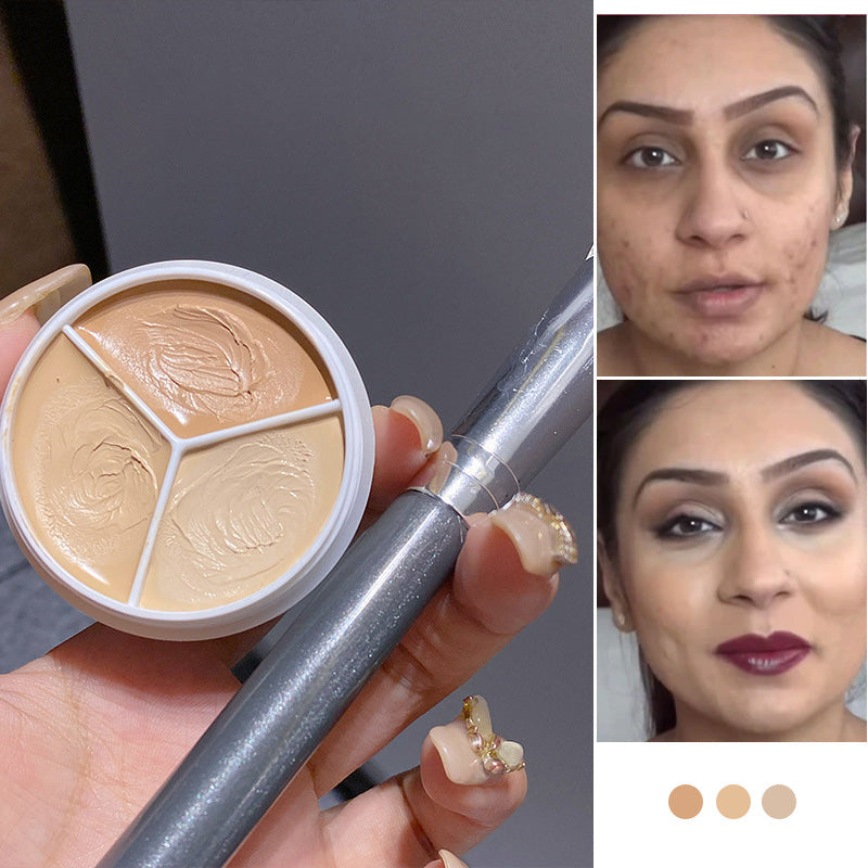 Norvo | Tri-Farge Concealer Palette for Akne Flekkene og Mørke Sirkler