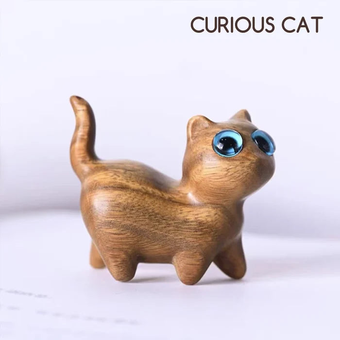 Norvo | Sandalwood håndlaget tre katt