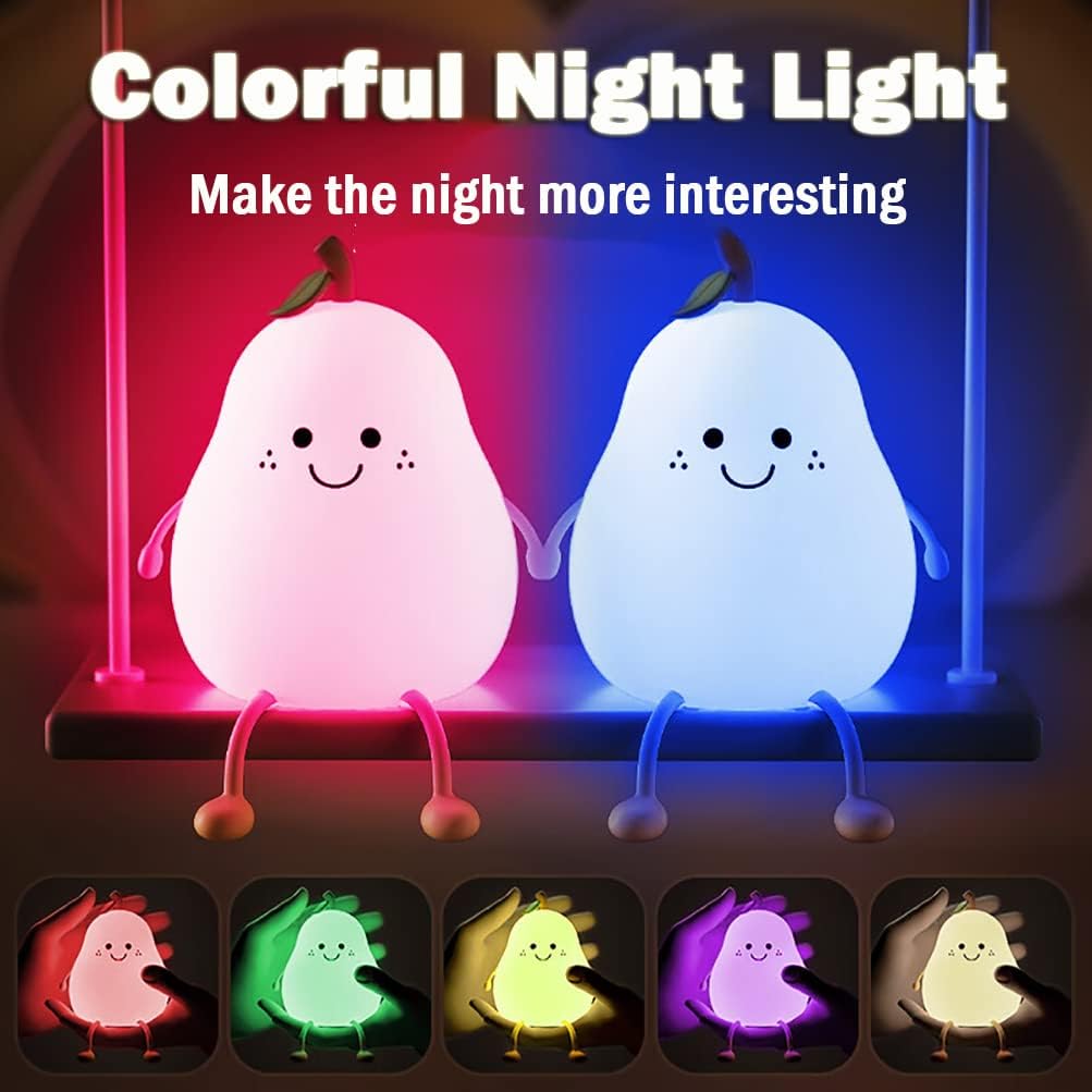 Chic PearGlow Nattlampe med USB-lader og Varm Hvit Lys
