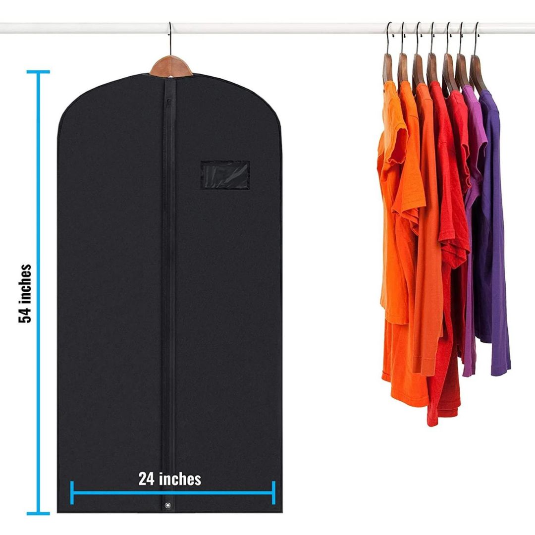 Norvo | 5 Premium Garment Bags - Med Gjennomsiktig Vindu, Vannavvisende - 40"/54" Inches