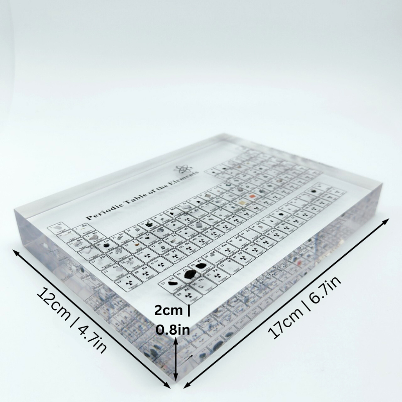 Norvo | Crystal Clear Periodisk Tabel Display | Utdanningsakryl Dekor for Hjem, Klasserom & Vitenskapsentusiaster