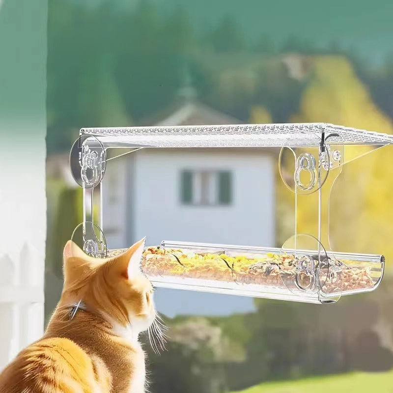 Norvo | Utendørs Clear-Window-Suction-Cup-Fuglekasse