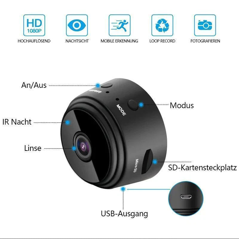 1080p magnetisk WiFi mini kamera