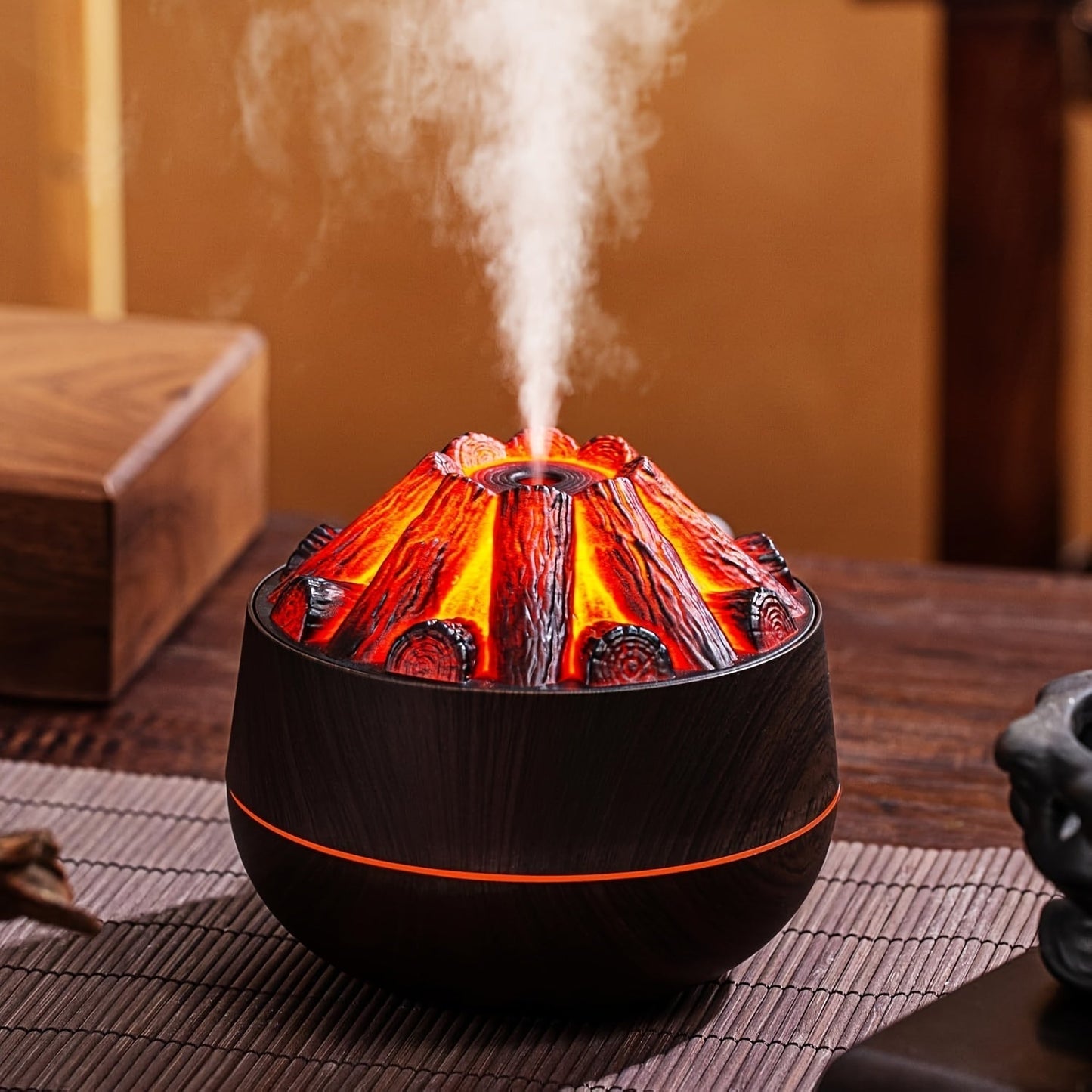 Norvo | Fire Diffuser - Mini simulert kullild luftfukter med realistisk flammeeffekt