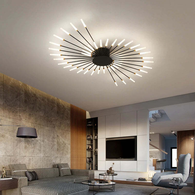 Norvo | Moderne Fyrverkeri-Stil Taklampe – Dekorativ LED Belysning for Stue, Soverom & Spisestue
