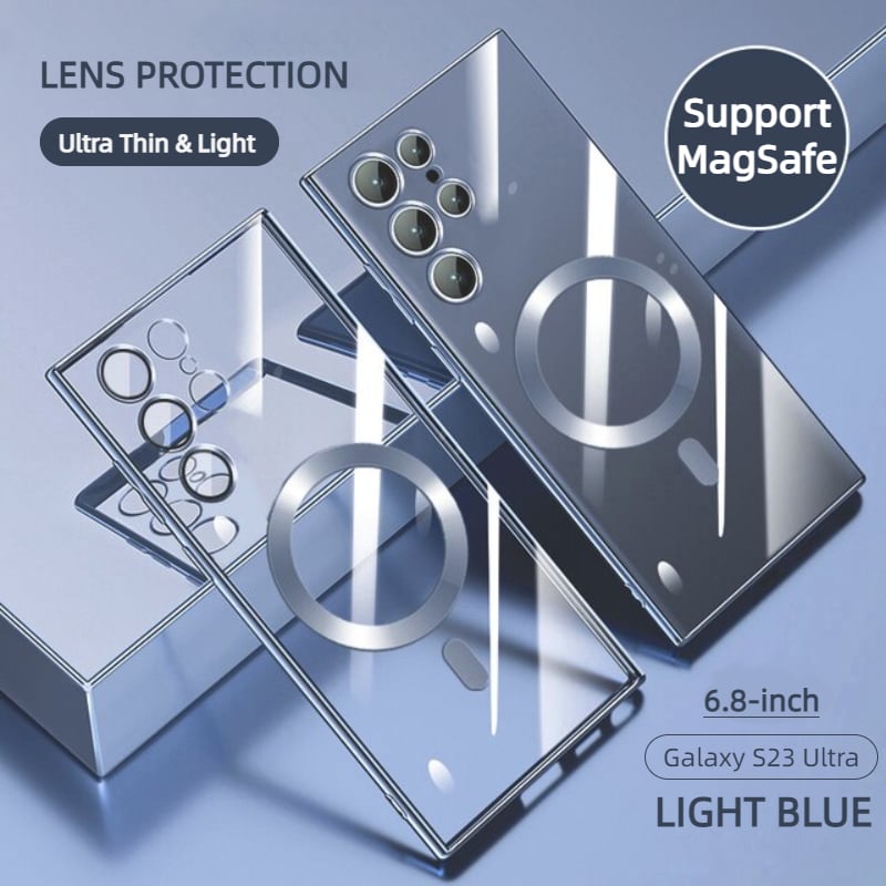 Norvo | Transparent luksusbelegg magnetisk deksel for Samsung