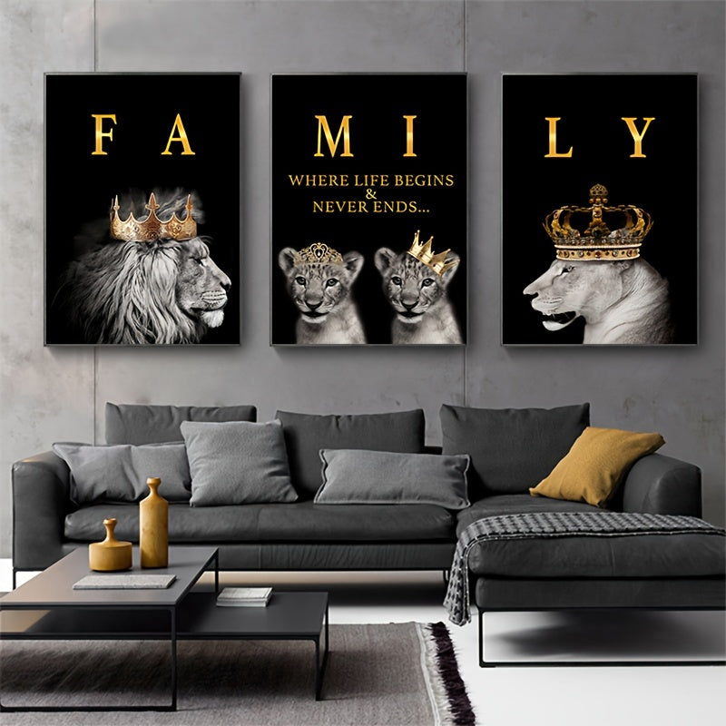Norvo | SavannaMajesty - Løvefamilie Kunstverk Sett