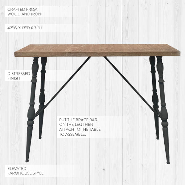 Norvo | Tre og Jern Spindle Konsollbord