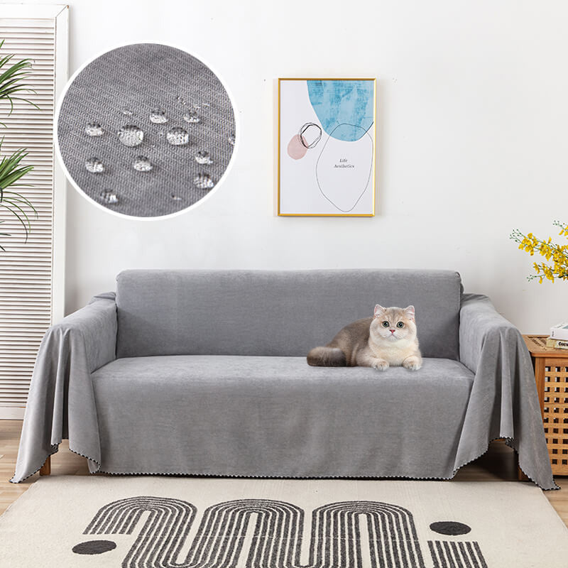 Norvo | Vanntett Sofa Kastteppe | Anti-skli. Jacquard Kanter & Ideell for Dyr og Møbelbeskyttelse