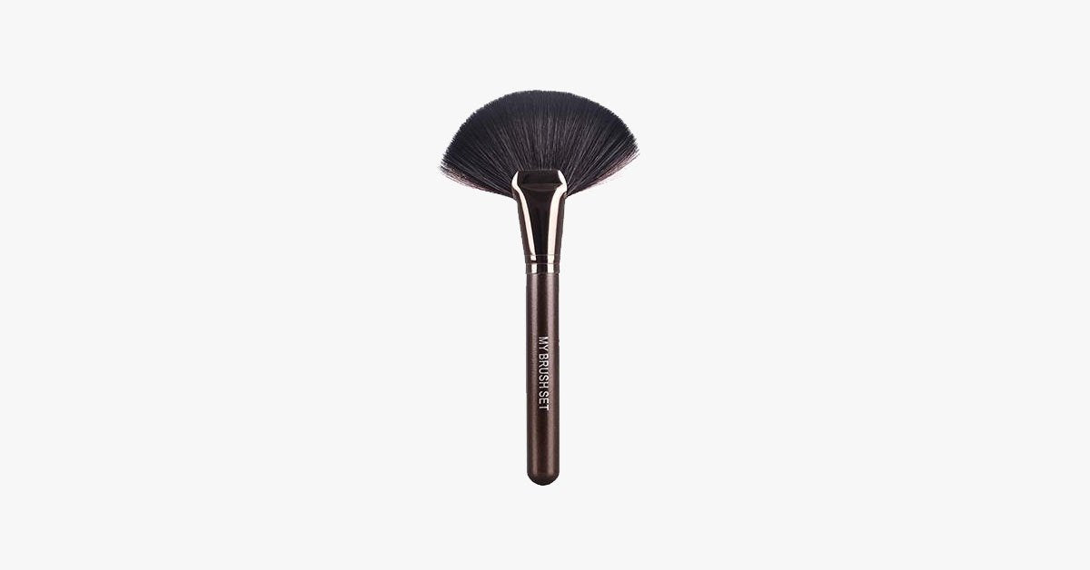 Norvo | Stor Fan Makeup Brush - Enkel myk børste for pudder, foundation & rouge