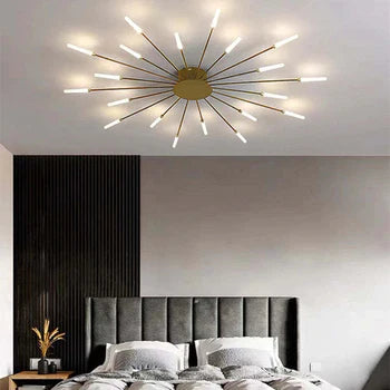 Norvo | Moderne Fyrverkeri-Stil Taklampe – Dekorativ LED Belysning for Stue, Soverom & Spisestue