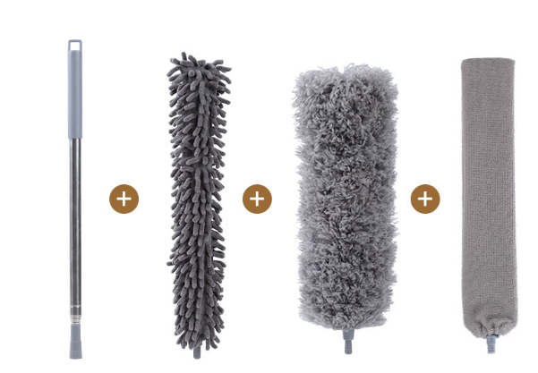 Norvo | Uttrekkbar og vaskbar, buet støvkost i mikrofiber