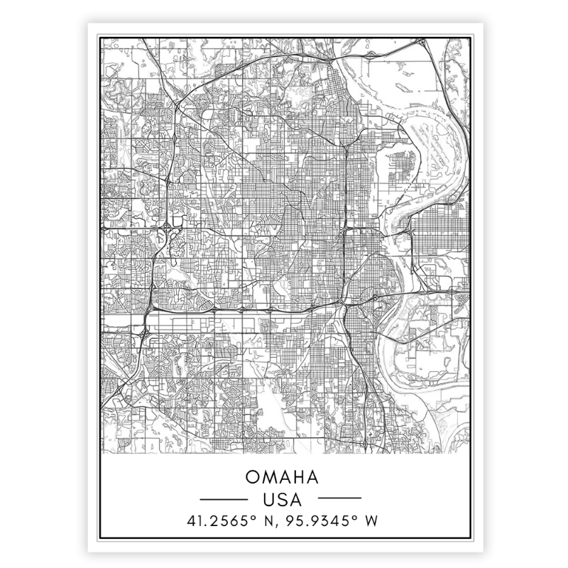 Omaha bykart - lerret veggkunst maleri