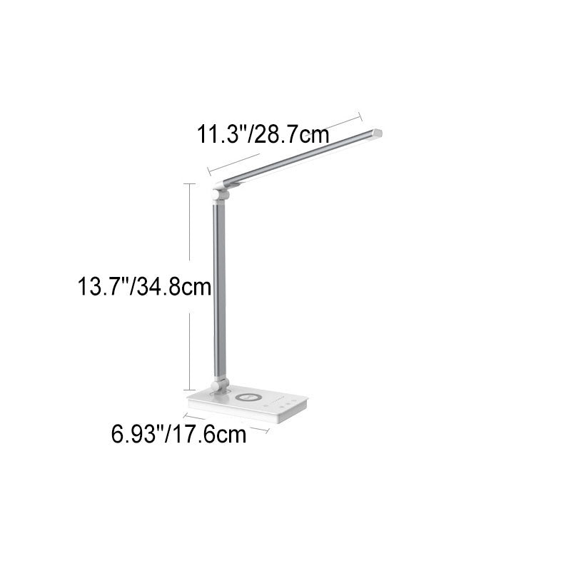Norvo | Minimalistisk Intelligent Firkanthåndtak Sammenleggbart USB LED Skrivebordslampe