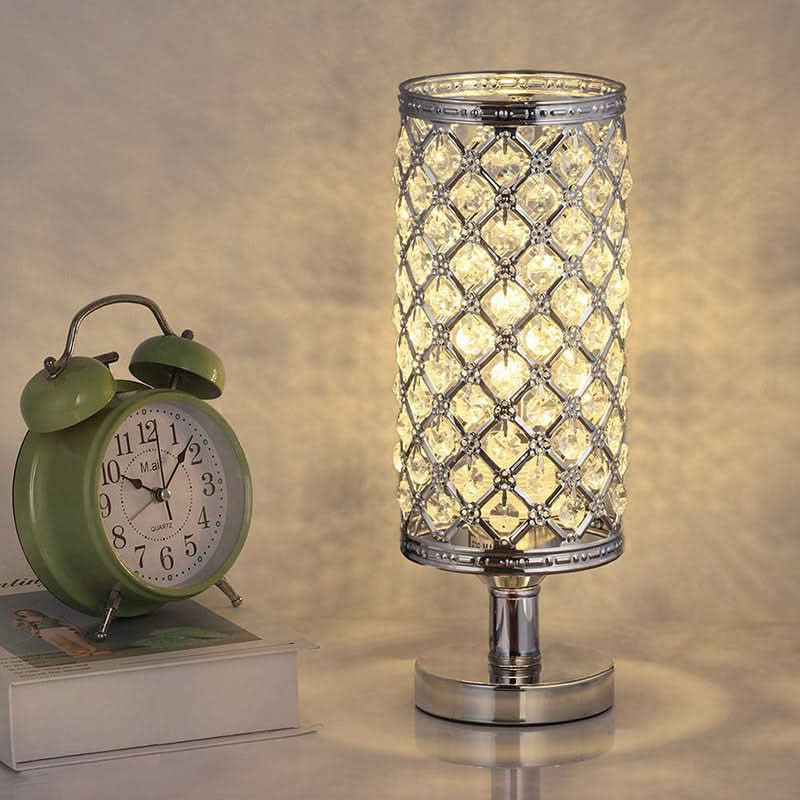 Norvo | Moderne Krystall USB Bordlampe – Gull eller Sølv