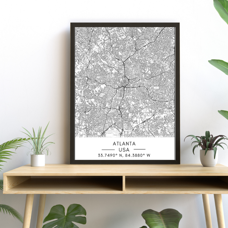 Atlanta bykart - Lerret Veggkunst Maleri