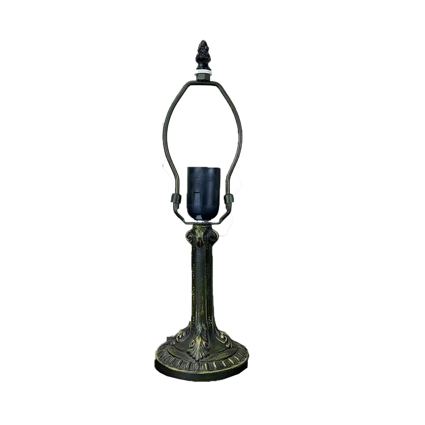 Norvo | Tradisjonell Tiffany Legert Glasskuppel Blomst 1-Lampe Bordlampe for Nattbord