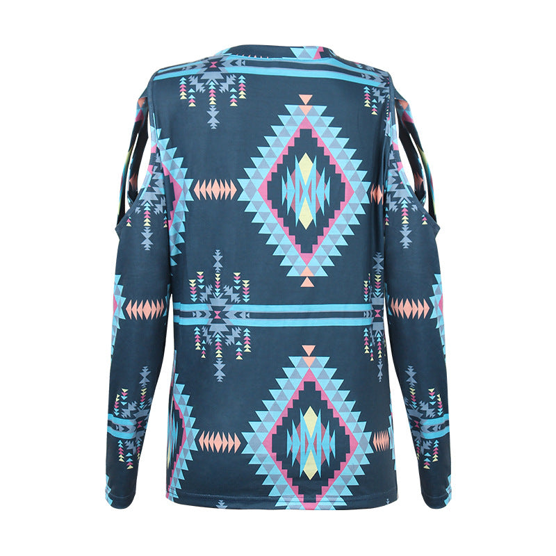 Norvo | Trykt Langermet Crewneck Langermet T-skjorte