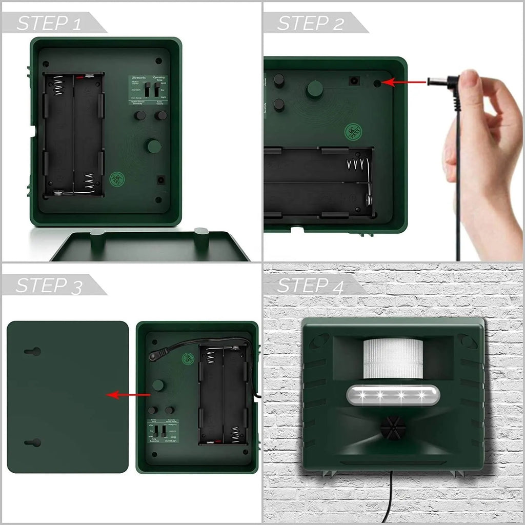 Norvo | Ultrasonic Woodpecker Repeller – Effektiv og human fugledeterrent for hager og hjem