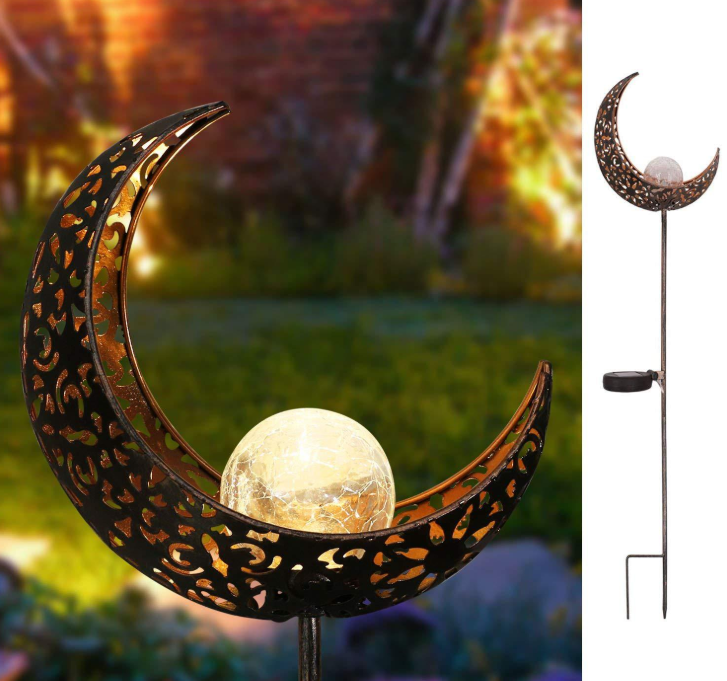 Norvo | Solhagen Lys laget av Metall – Vanntett LED Design i Måne, Flamme, Sol eller Stjerneform
