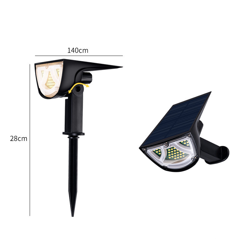Norvo | Solar LED Spotlight – Utendørsbelysning med solcellepanel for hage og stier