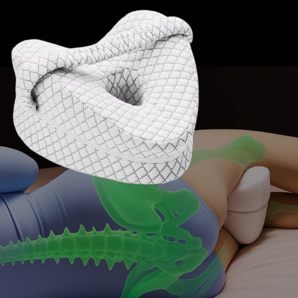 Norvo | Ortopedisk knæpute for side-sovende | Minne skum, hypoallergenisk & ideell for isjias, ryggsmerter lindring