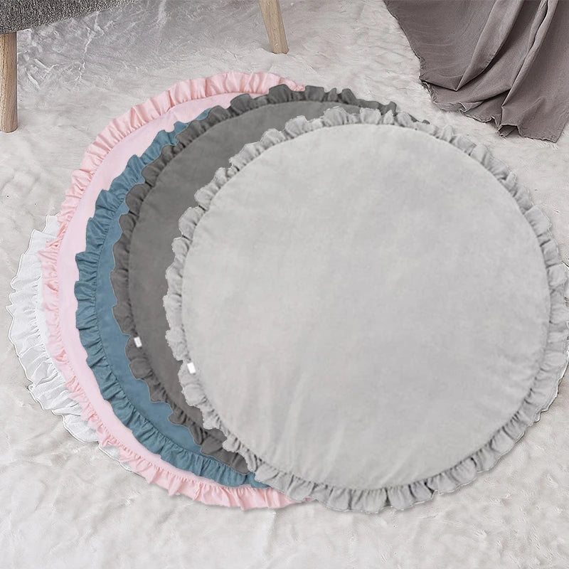 CozyCotton Rund Matte – Myk Lek- og Krabbe Matte