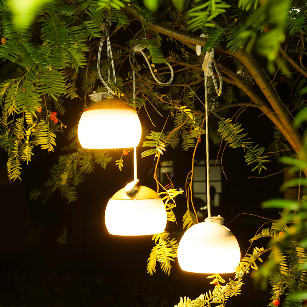 Norvo | Retro LED Campinglampe - Oppladbar USB Lys