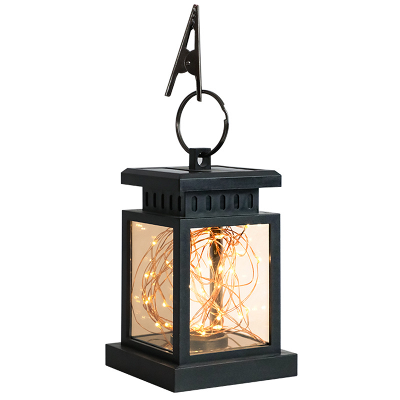 Norvo | Solar LED Lantern med Lyskabel og Hengestift – Vanntett Hagebelysning for Terrasse og Balkong