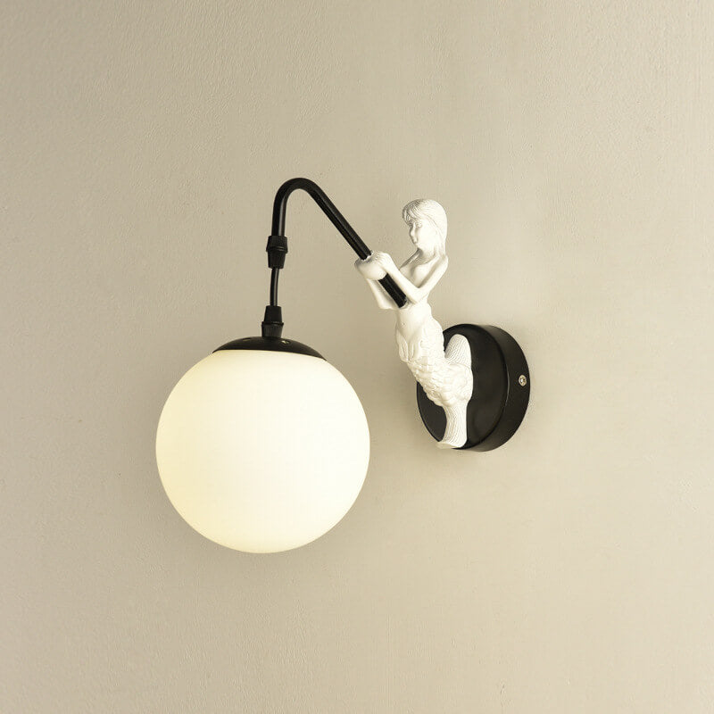 Norvo Vintage Vegglampe | Rustikk Vegglampe med Globe Glass | Unik Dekorativ Belysning