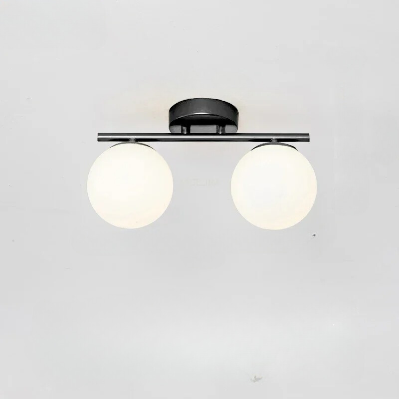 Norvo | Taklampe i nordisk stil laget av glass – Elegant hvit kule for ethvert rom