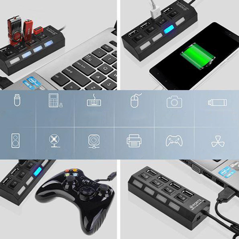 Norvo | Flere tilkoblinger Høykapasitets USB-hub