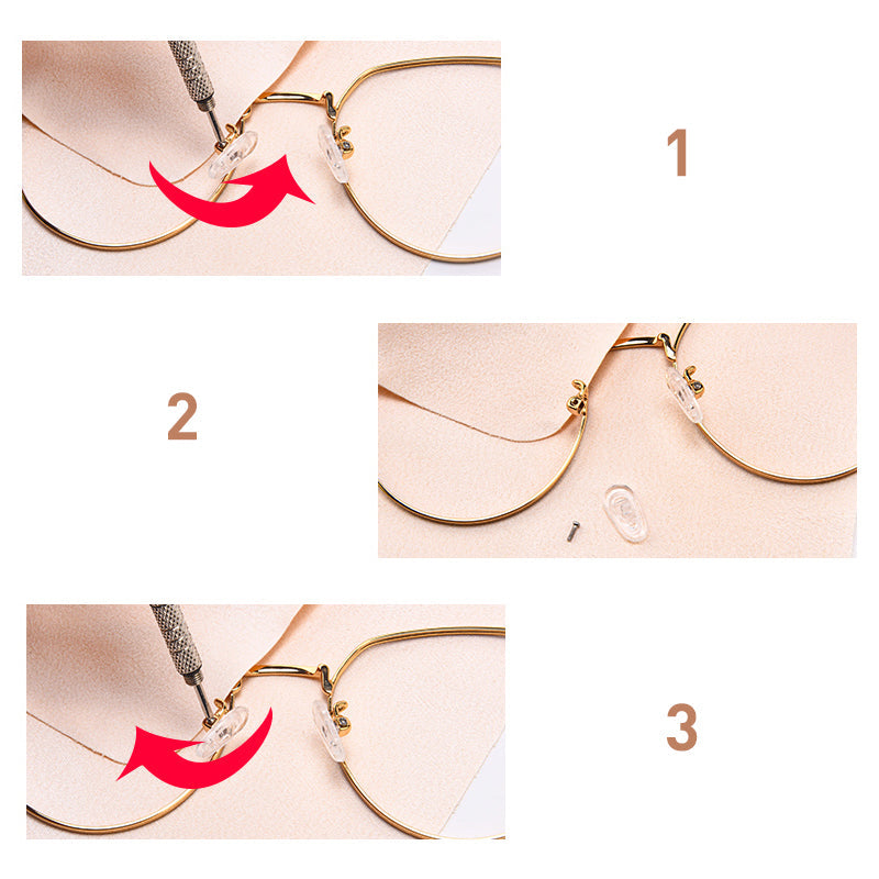 Norvo | Brille Silikon Neseputer Anti-Sklipute-Sett