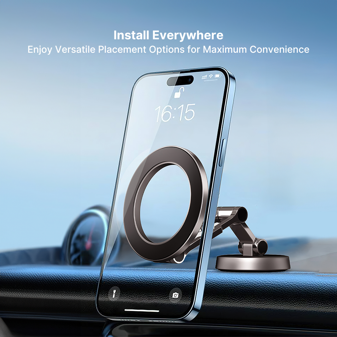 Norvo | Topp Vurdert Magnetisk Biltelefonholder med Justerbar Stativ - Beste Biltelefonfestet for iPhone