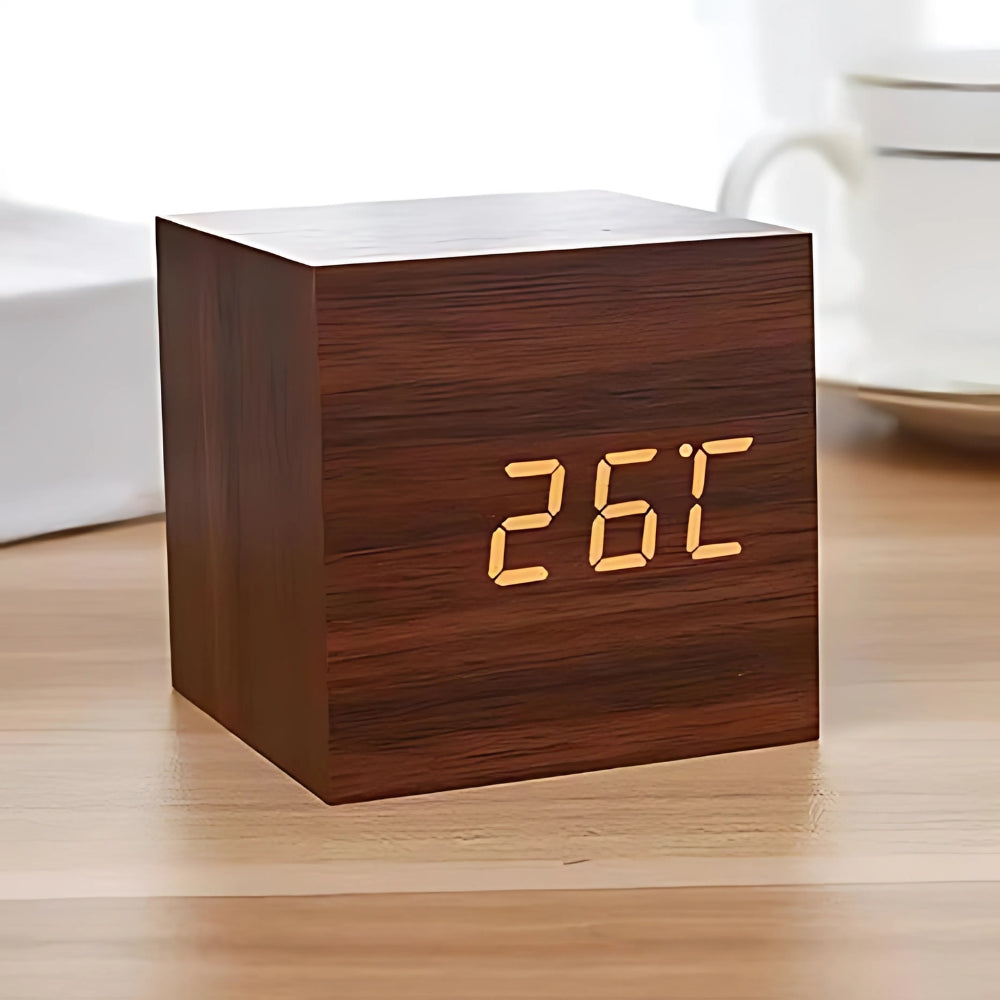 Norvo | Moderne Kube LED Vekkerklokke