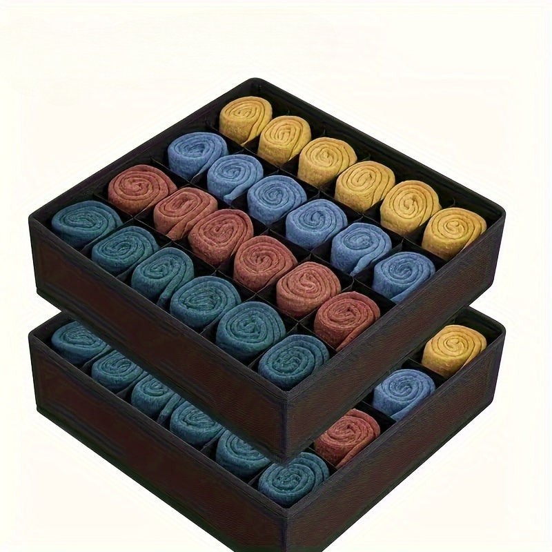 Norvo | FoldBox - 2-Pack Sammenleggbare Oppbevaringsbokser med 24 Rom