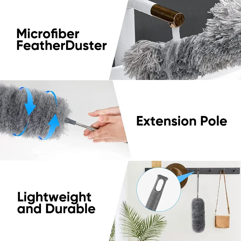 Norvo | Utvidbar vaskbar buet mikrofiber støvkost