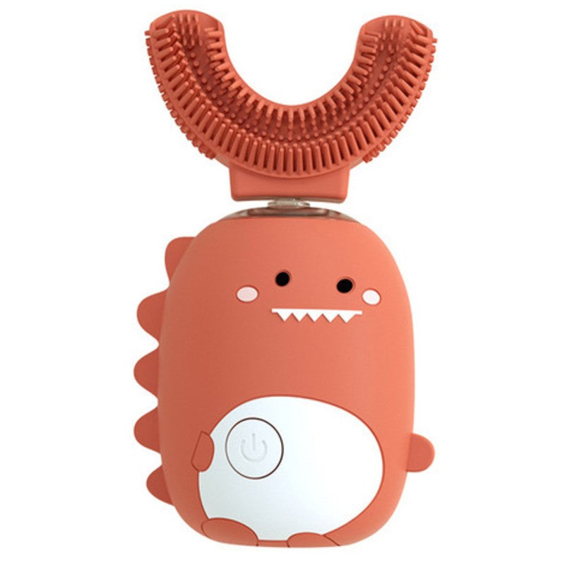 Norvo | Barns U-form 360° Elektrisk Ultrasonisk Tannbørste, med Lysterapi, Oppladbar & Vanntett Design, for 3-9 År Gamle Barn