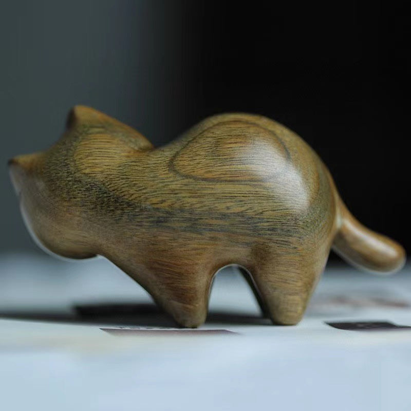 Norvo | Sandalwood håndlaget tre katt