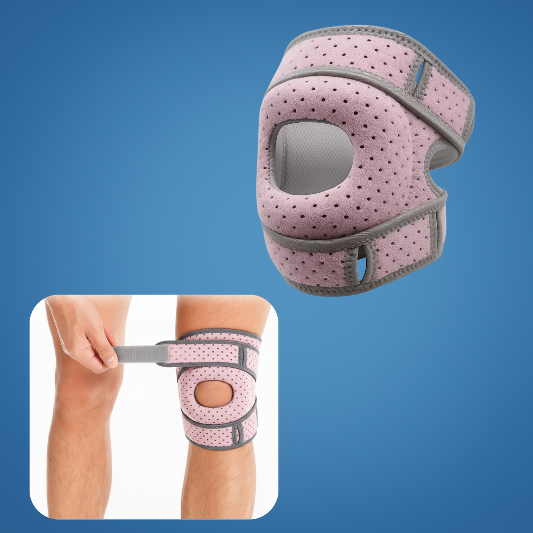 Smertebehandling for knær – Pustende elastisk støtte – Justerbar glidelåsrem – Løping trening daglig bruk Norvo
