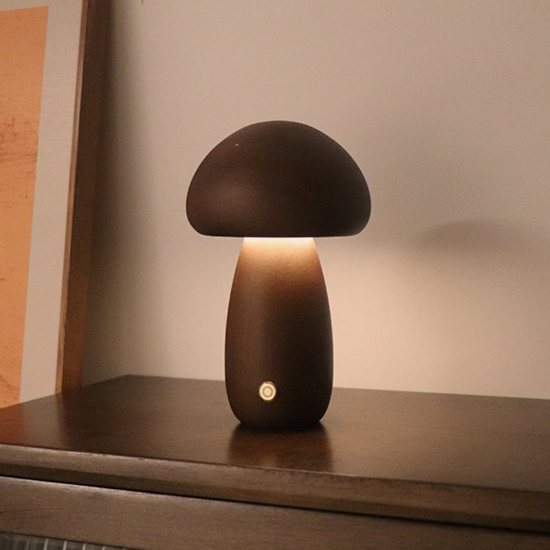 Norvo | Bordlampe i soppstil av tre i vintage-stil