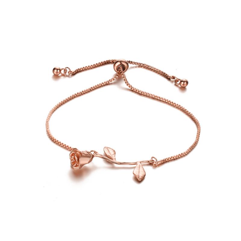 Norvo | Rose Blomst Charm Armbånd