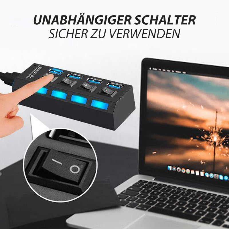 Norvo | Flere tilkoblinger Høykapasitets USB-hub