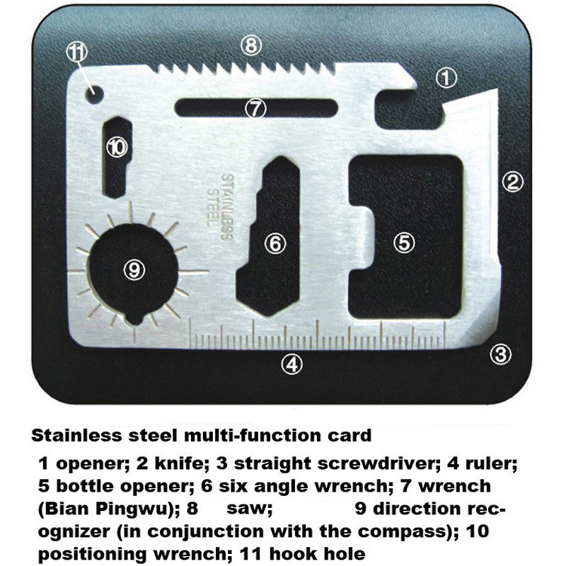 Norvo | Bærbart SOS overlevelseskit med 8 verktøy