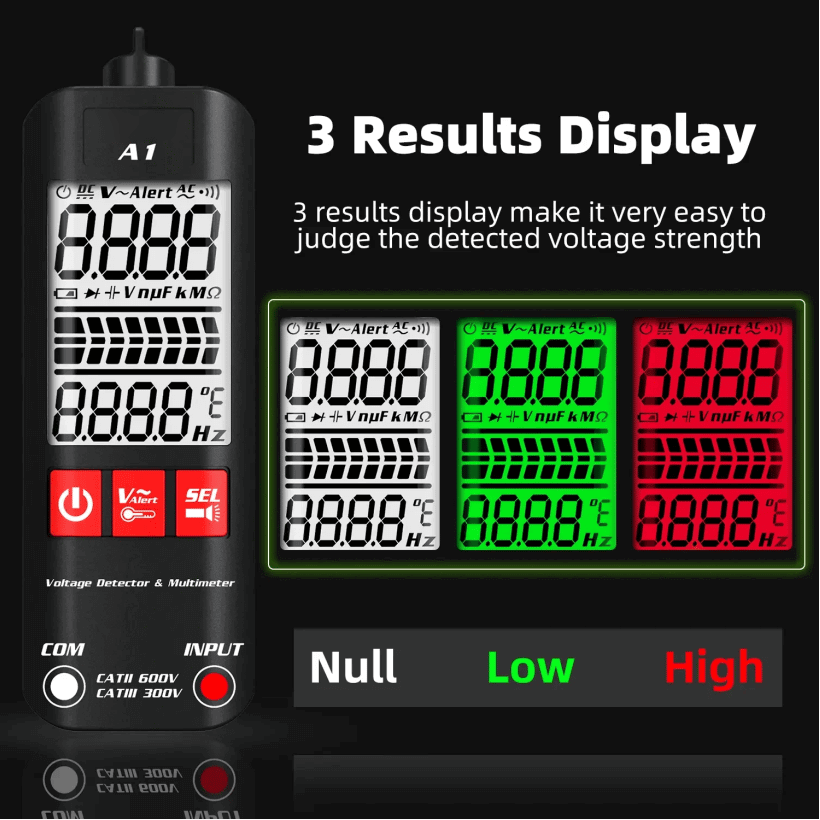 Norvo | A1 Fullautomatisk Anti-Brenne Intelligent Digitalt Multimeter