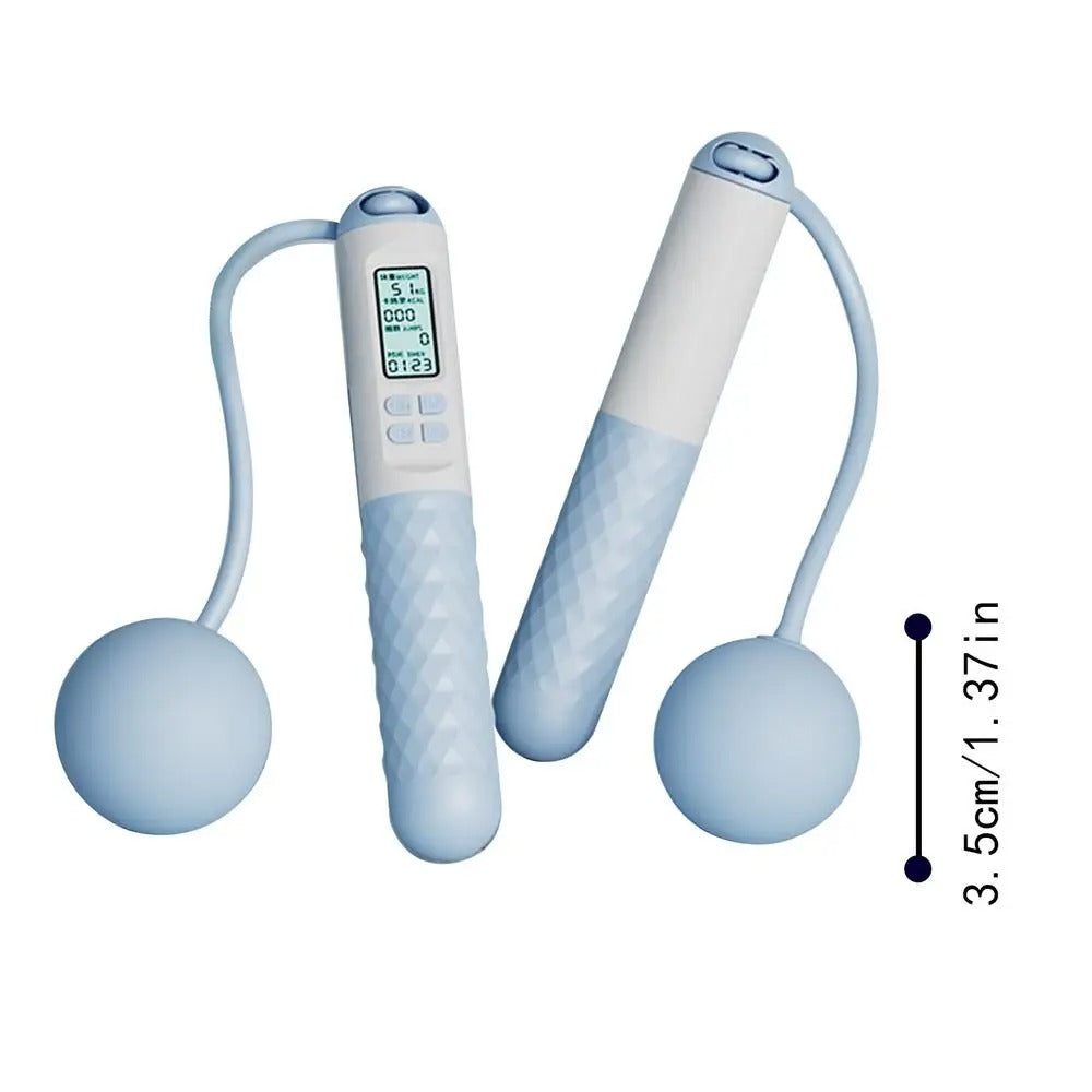 Norvo | Vektet trådløs hoppetau med teller | Ergonomisk, sammenflettingsfritt design for hjemme trening og kondisjonstrening